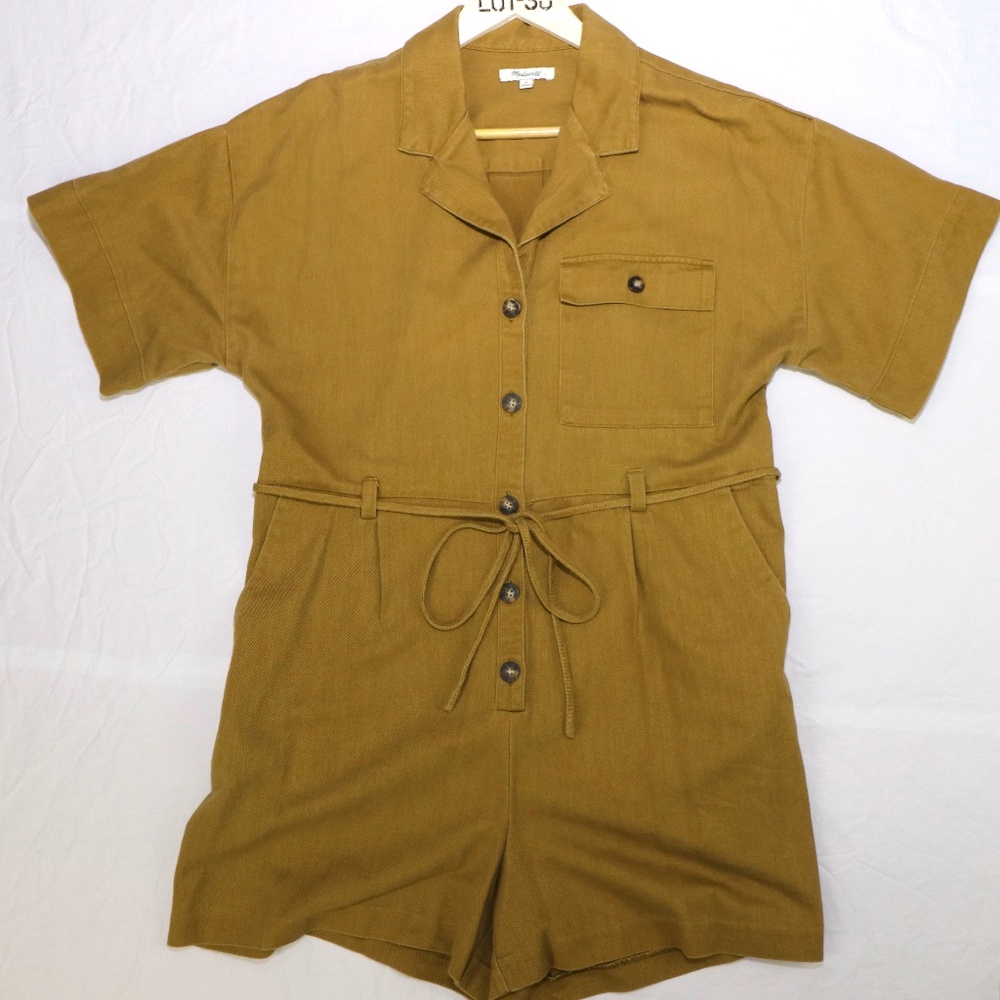MADEWELL BELTED SAFARI ROMPER